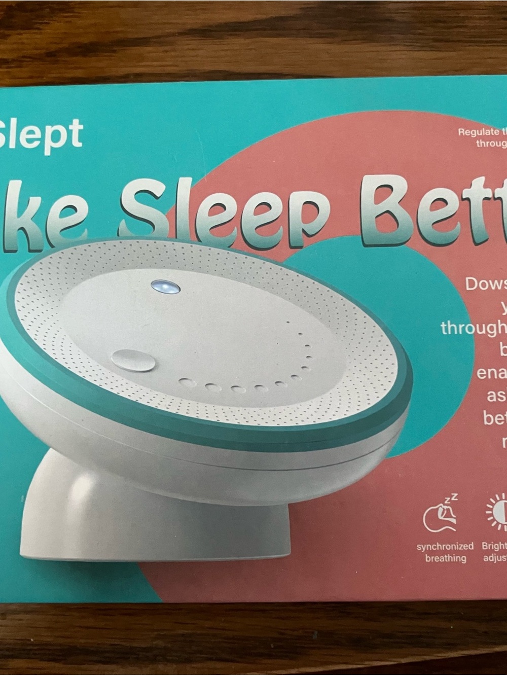 White and Teal Sleep Sound Machine - Make Sleep Better